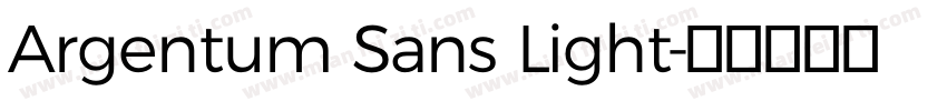 Argentum Sans Light字体转换